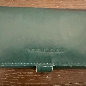 Portland Leather Goods Green Trifold Wallet